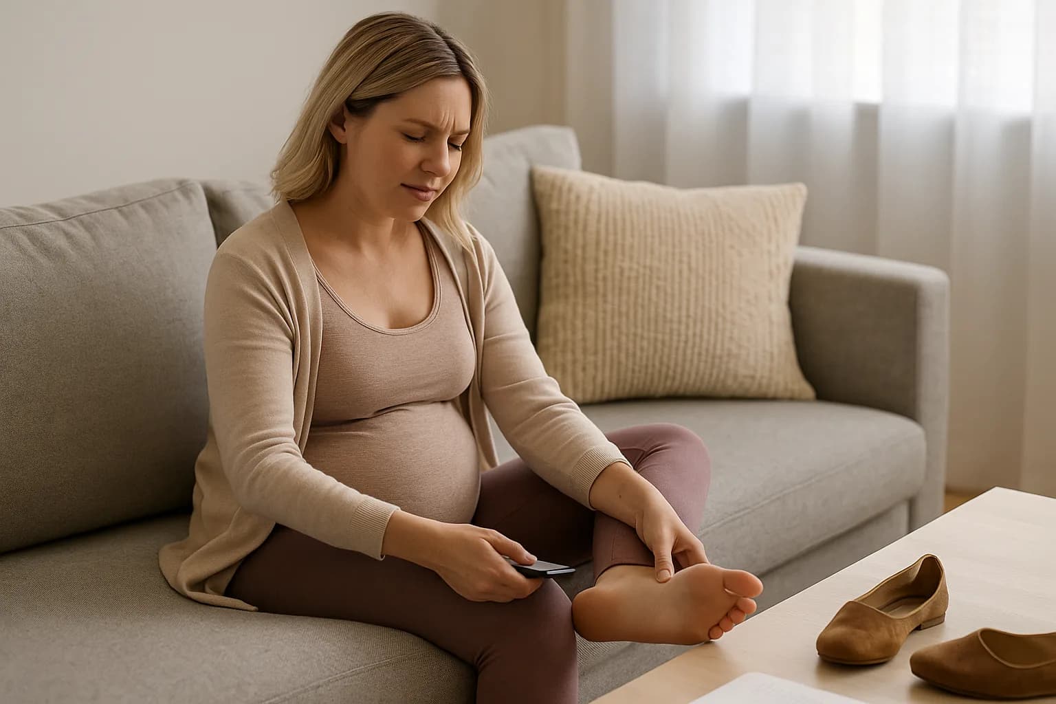 Otékání nohou, křeče v nohách a hemoroidy v těhotenství – jak si ulevit?